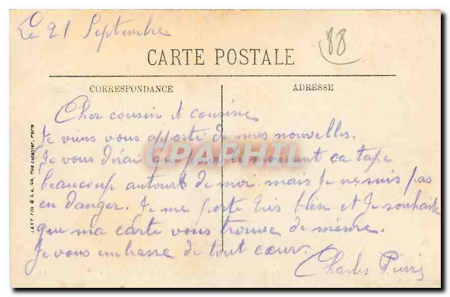 CPA Gerardmer Le Lac Noir et la Vallee d'Orbey  — Rückseite