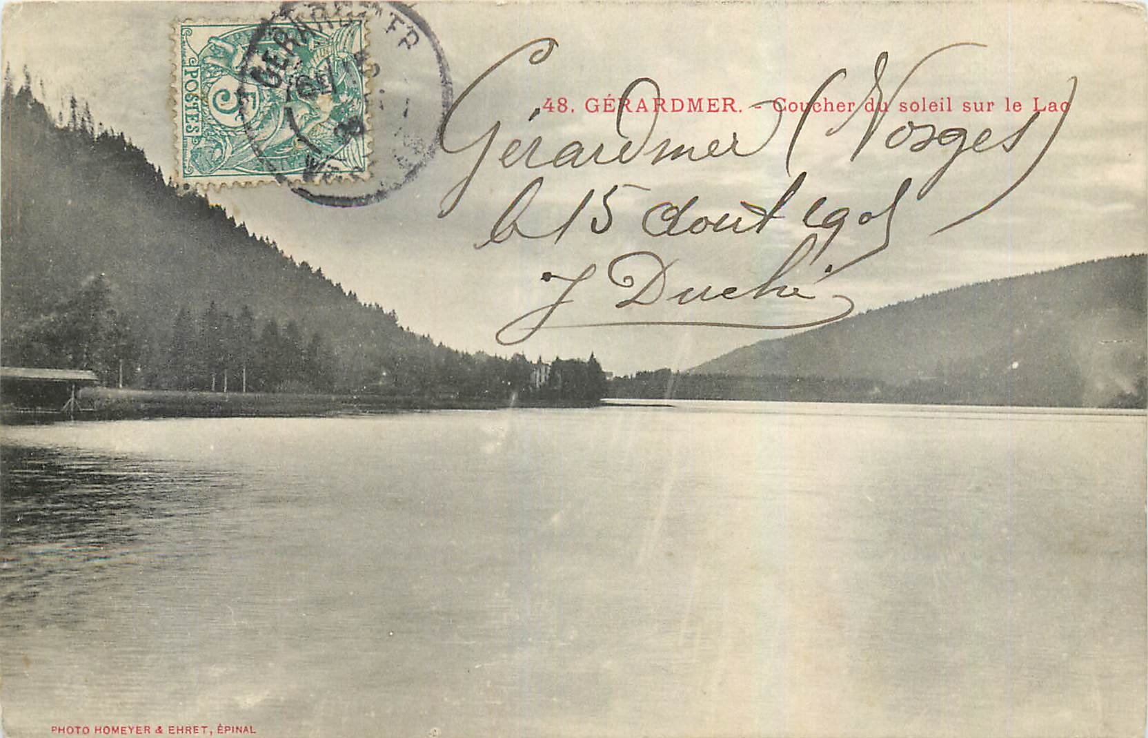 CPA Gerardmer Coucher du soleil sur le Lac 