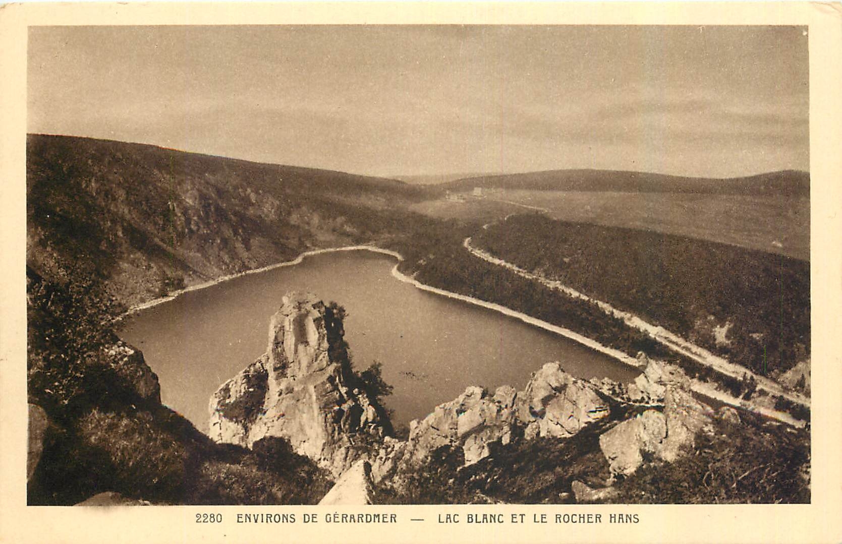 CPA Environs de Gerardmer Lac Blanc et le Rocher Hans 