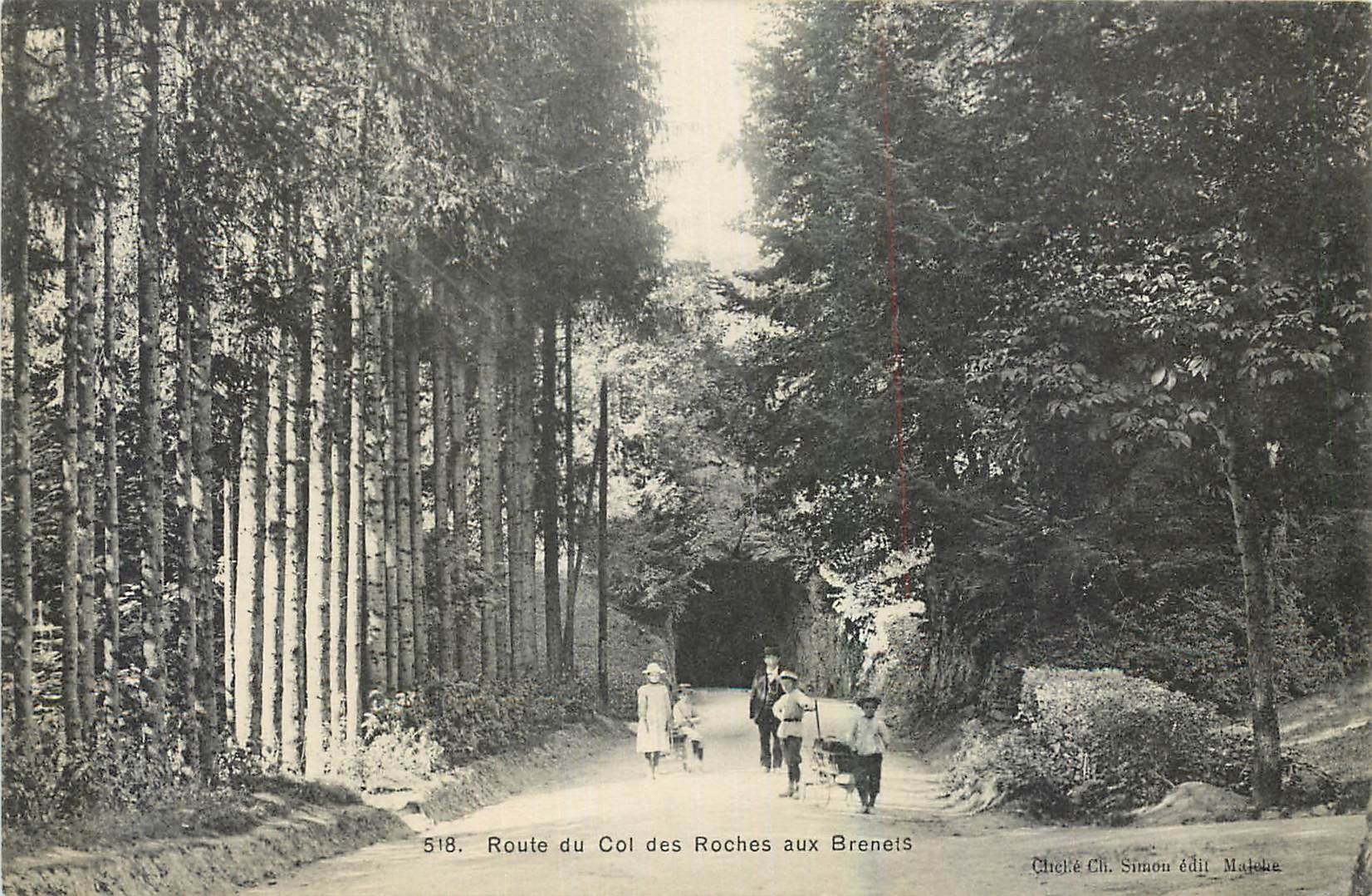 CPA Route du Col des Roches aux Brenets 
