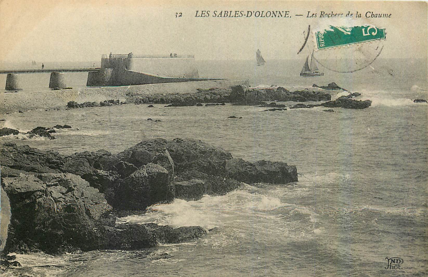CPA Les Sables d'olonne Les Rochers de la Chaume 