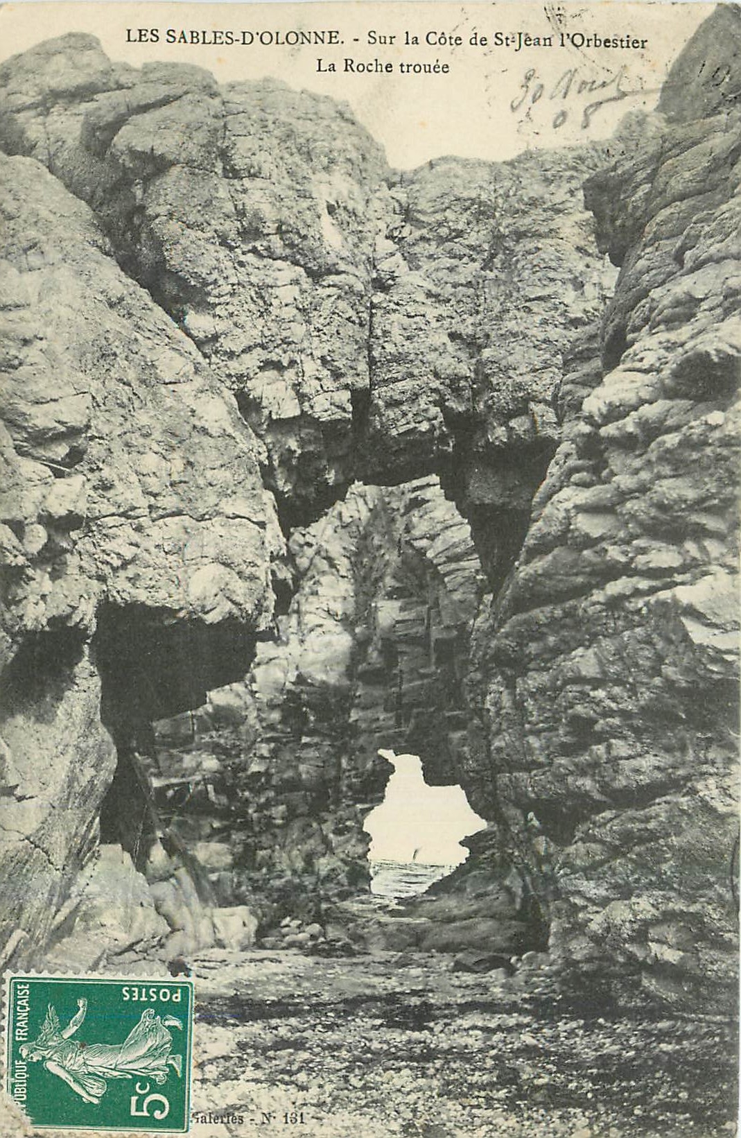 Les Sables-d'Olonne - Sur la Côte de St-Jean l'Orbestier - La Roche trouée - Salerles - N° 181