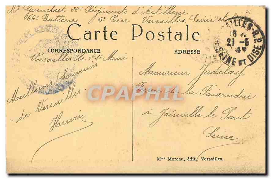 CPA Versailles Hameau du Petit Trianon La Laiterie  — Verso