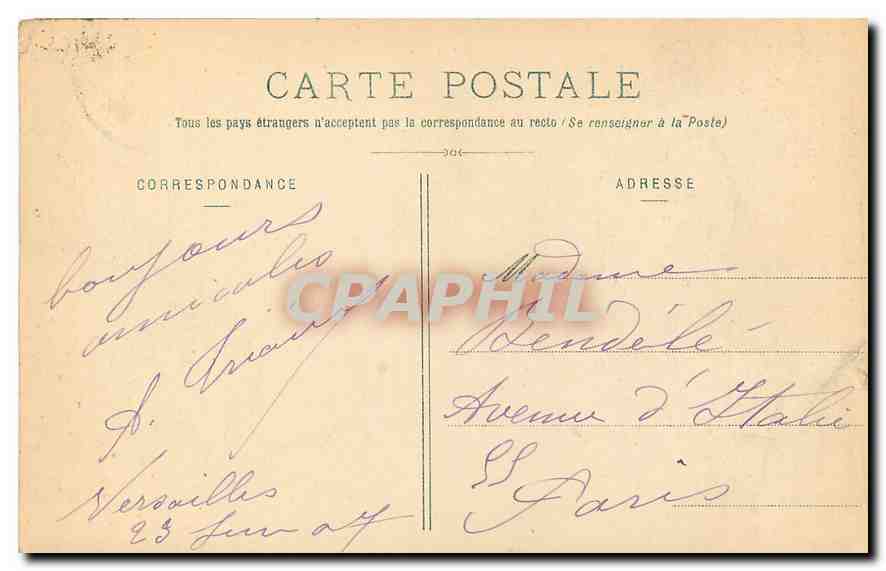 CPA Versailles Hameau de Marie Antoinette La Ferme  — Rückseite