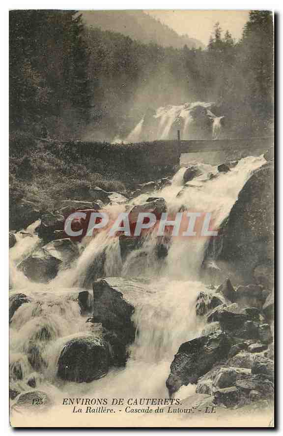CPA Environs de Cauterets La Railler Cascade du Lutour 