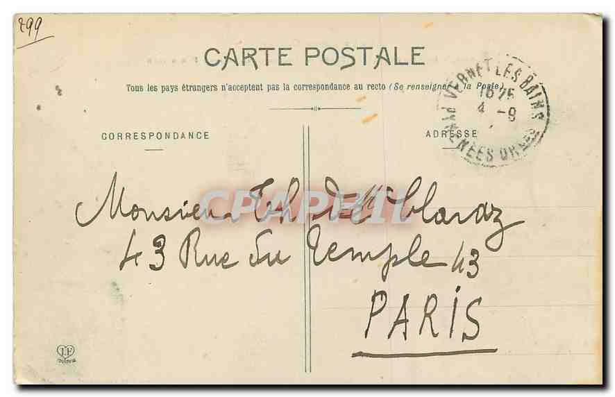 CPA Les Pyrenees Orientales Le Canigou La Foret de Balato et la Maison Forretiere  — Verso