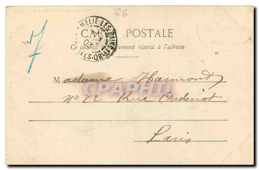 CPA Amelie les bains Le Mondoni Cascade d'Annibal  — Rückseite