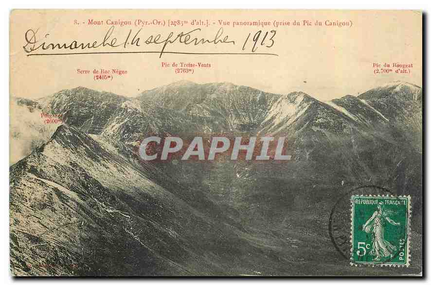 CPA Mont canigon Pyr Or Vue panoramique prise du Pic du Canigon 