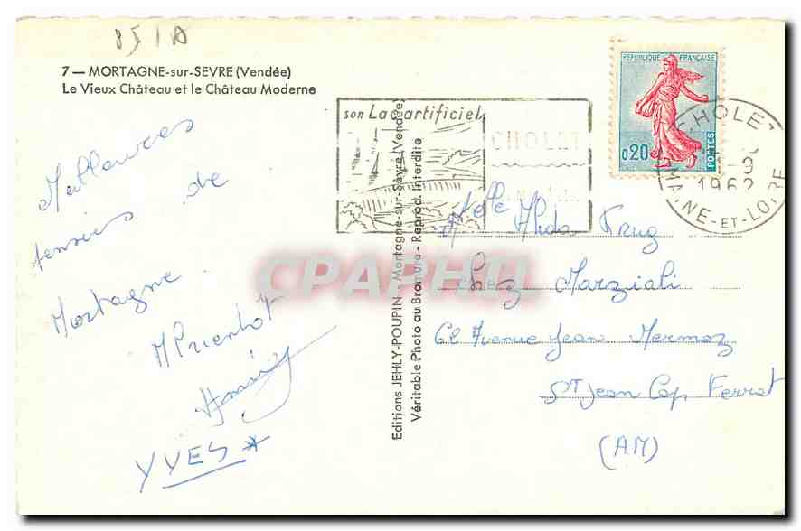 CPM Mortagne sur Sevre Vendee Le Vieux chateau et le Chateau Moderne  — Back