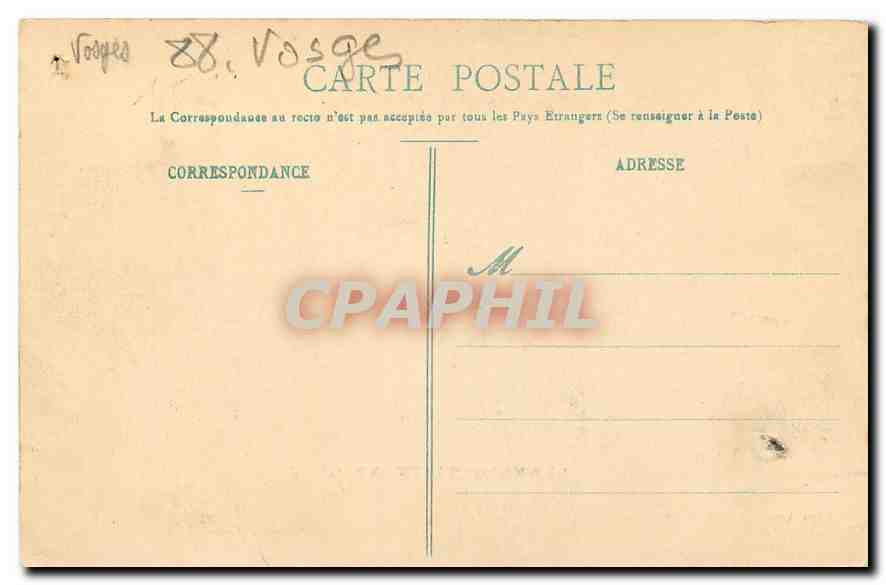 CPA Les Vosges Pittoresques Gerardmer La Vologne  — Rückseite