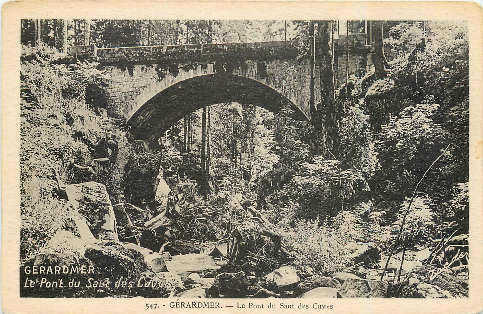 CPA Gerardmer Le Pont du Saut des Cuves 