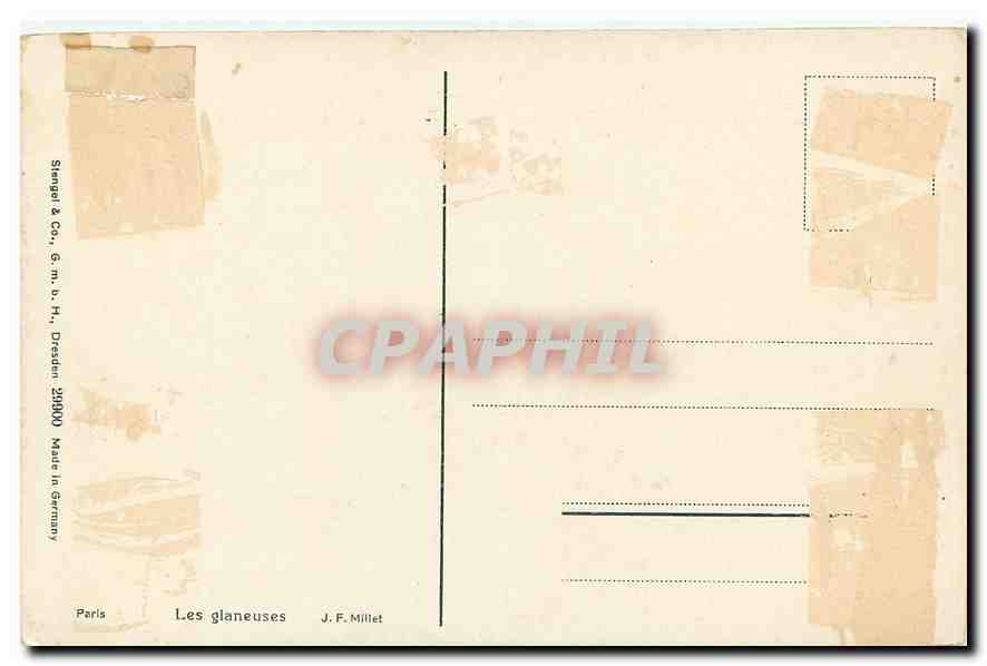 CPA Paris Les glaneuses J F Millet  — Verso