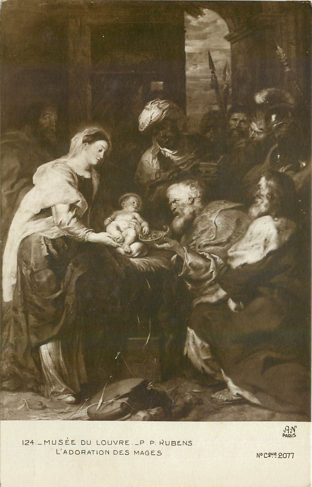 CPA Musee du Louvre P P Rubens l'Adoretion des Mages 