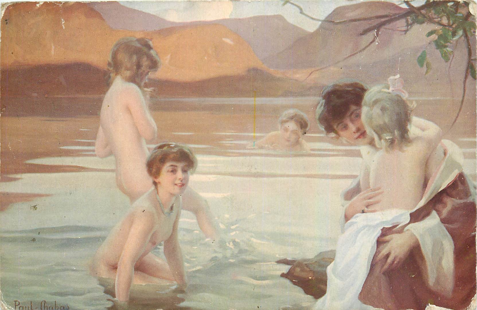 CPA Palais des Beaux Arts de la Ville de Paris Paul Chabas Baigneuses 