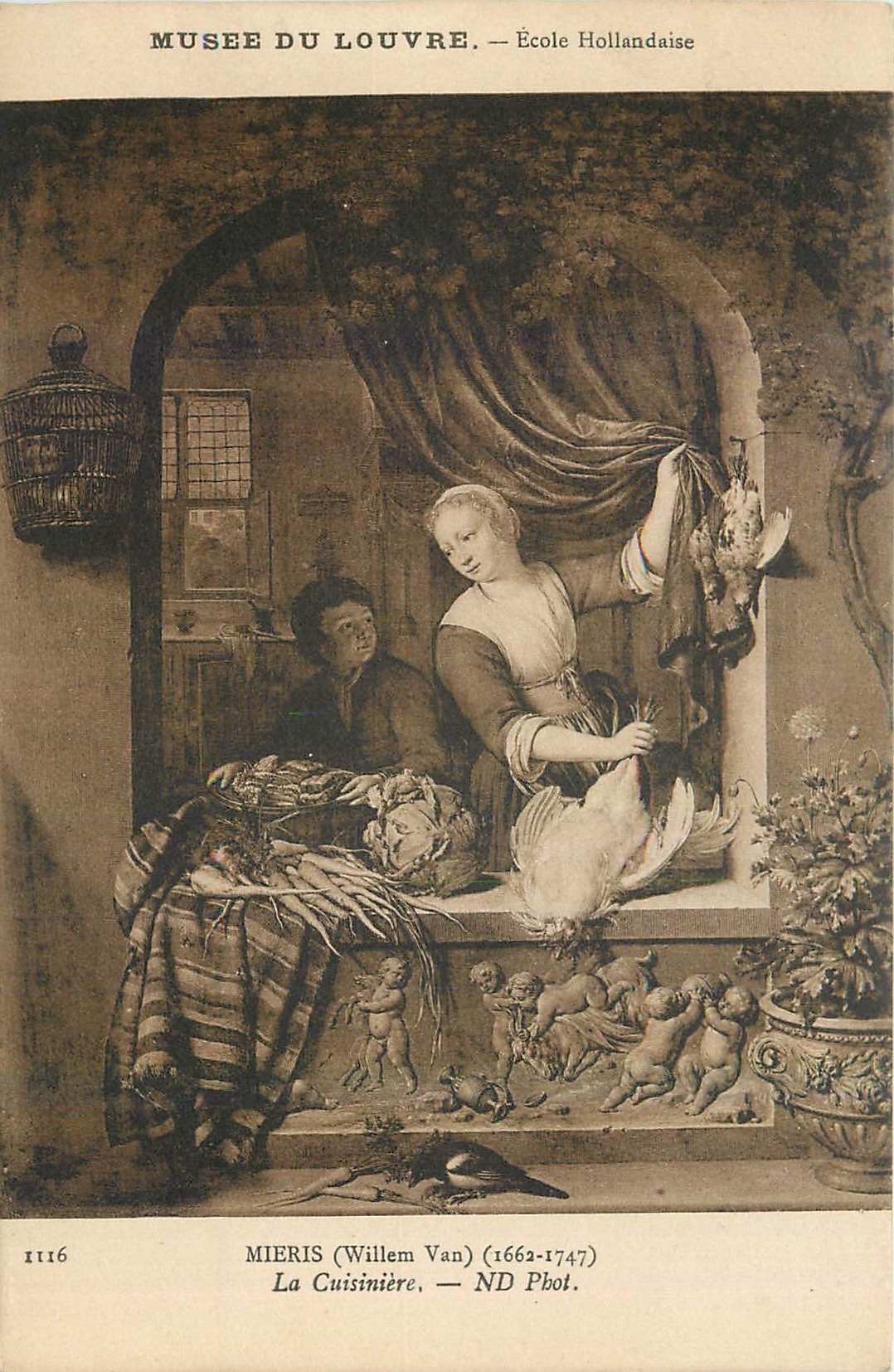 CPA Musee du Louvre Mieris Willem Van La Cuisiniere 