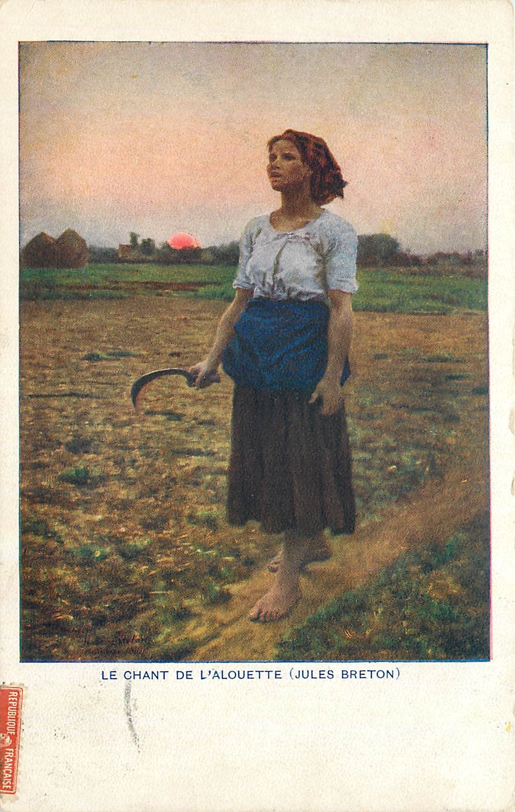 CPA Le Chant de l'alouette Jules Breton 