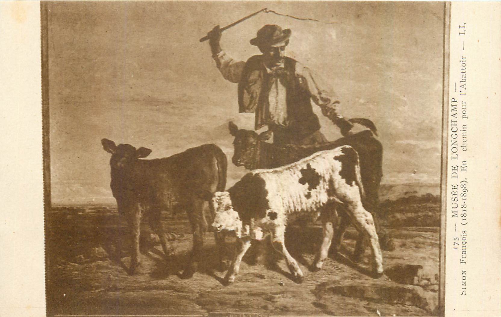CPA Musee de Longchamp Simon Francois En Chemin pour l'abattoir 