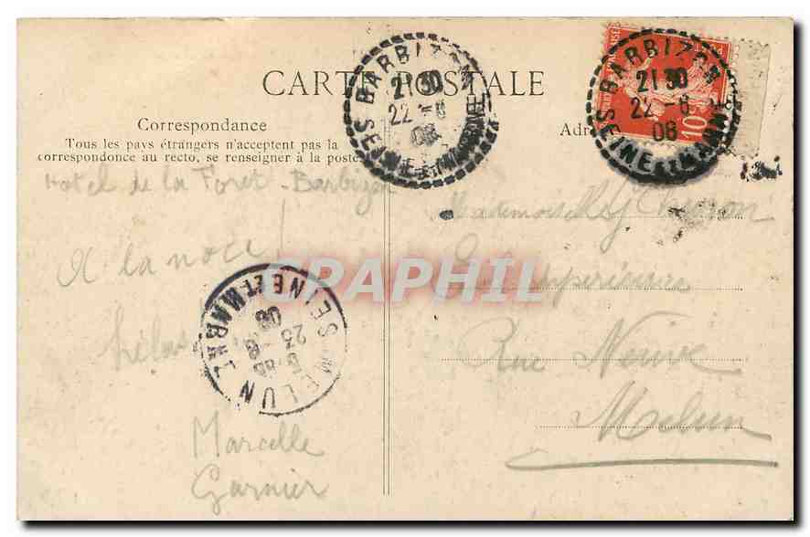 CPA J F Millet Les Glaneuses  — Verso