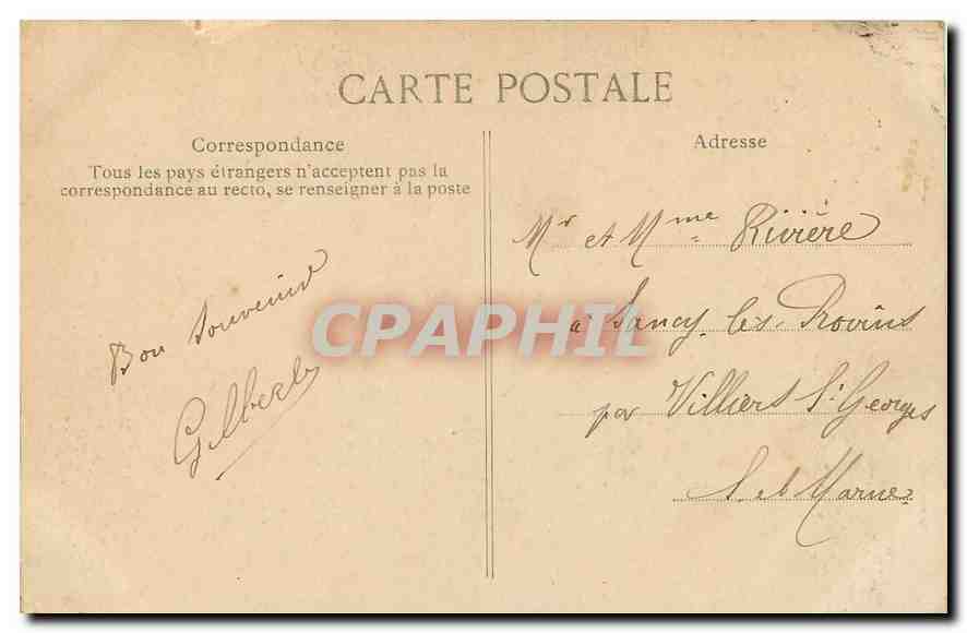 CPA J F Millet L'Angelus  — Rückseite