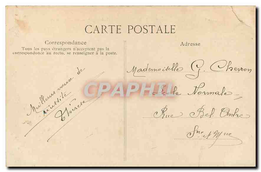 CPA J F Millet Les Glaneuses  — Verso