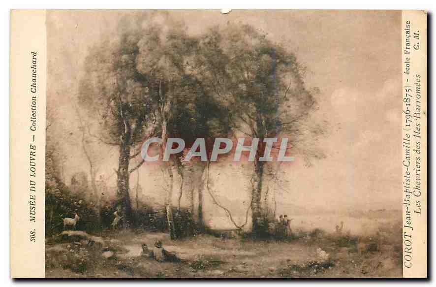 CPA Musee du Louvre Corot Jean Baptiste Camille Les Chevriers des Iles Barromees Chevre