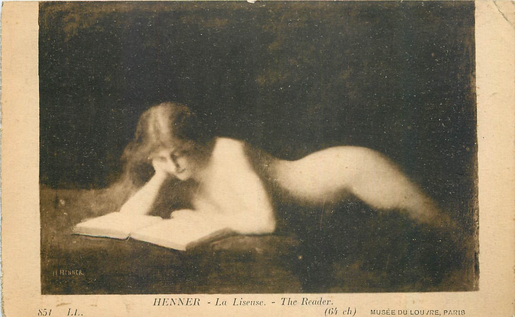 CPA Henner La Liseuse Musee du Louvre Paris 