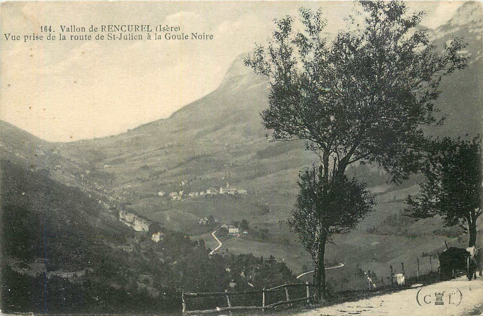 Vallon de RENCUREL (Isère) — Vue prise de la route de St-Julien à la Goule Noire — (CRL)
