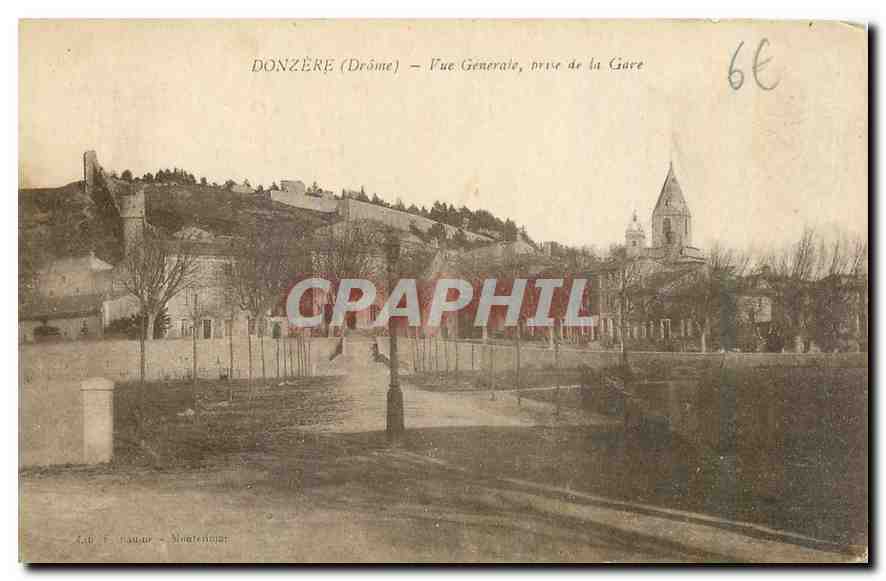 CPA Donzere Drome Vue generale prise de la Gare 