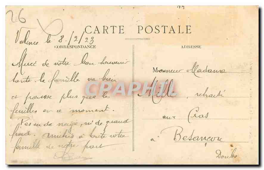 CPA Valence Le Pendentil et le Clocher de la Cathedrale  — Rückseite