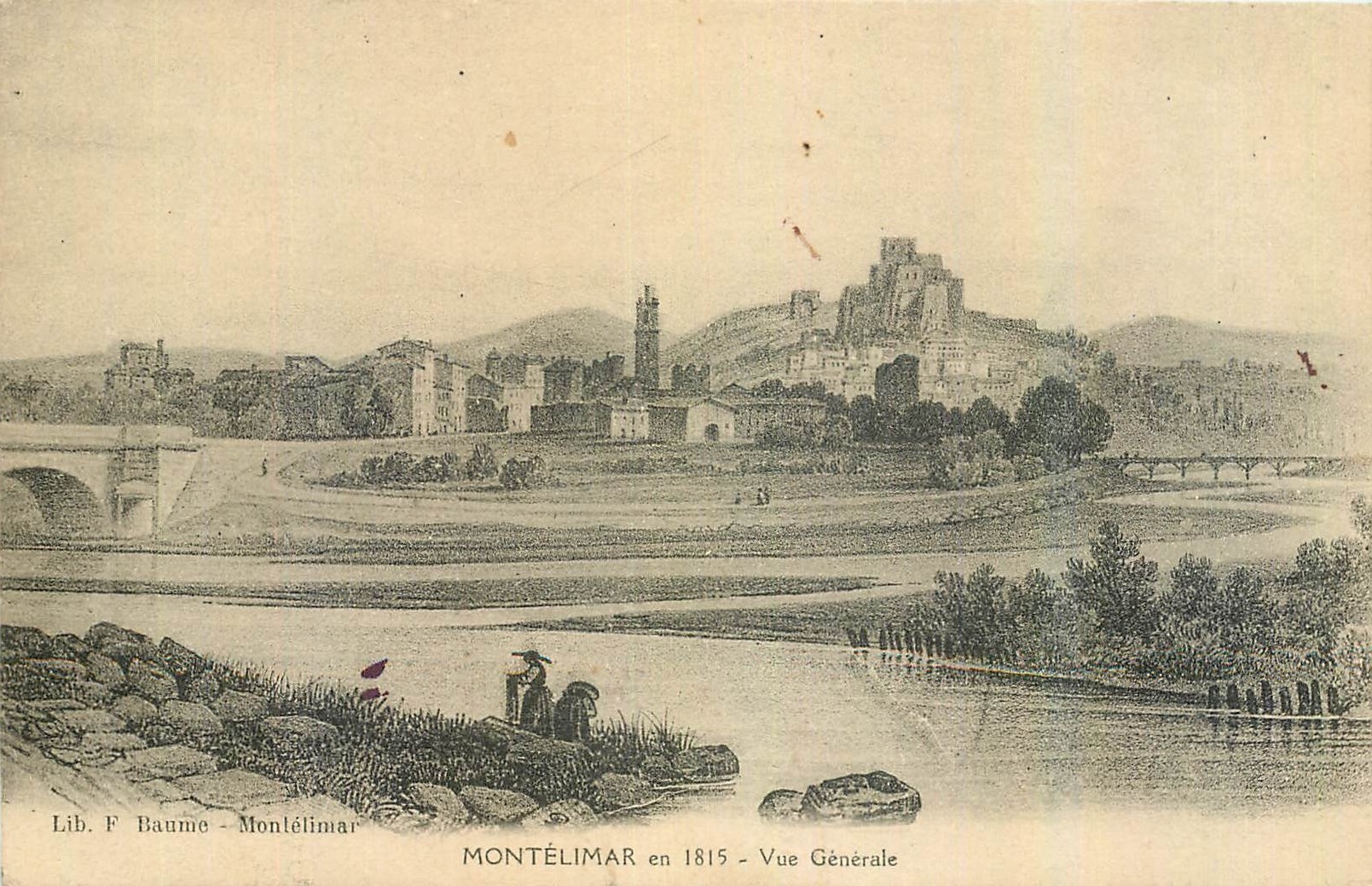 CPA Montelimar en 1815 Vue generale 