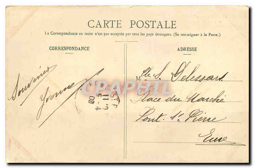 CPA Fleury s/Andelle Eure Hameau du Petit Najon  — Rückseite