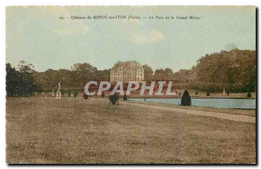 CPA Chateau de Conde sur Iton Eure Le Parc et le Grand Miroir 