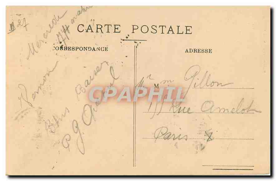 CPA Vernon Eglise Jardin de l'Hotel de Ville  — Rückseite