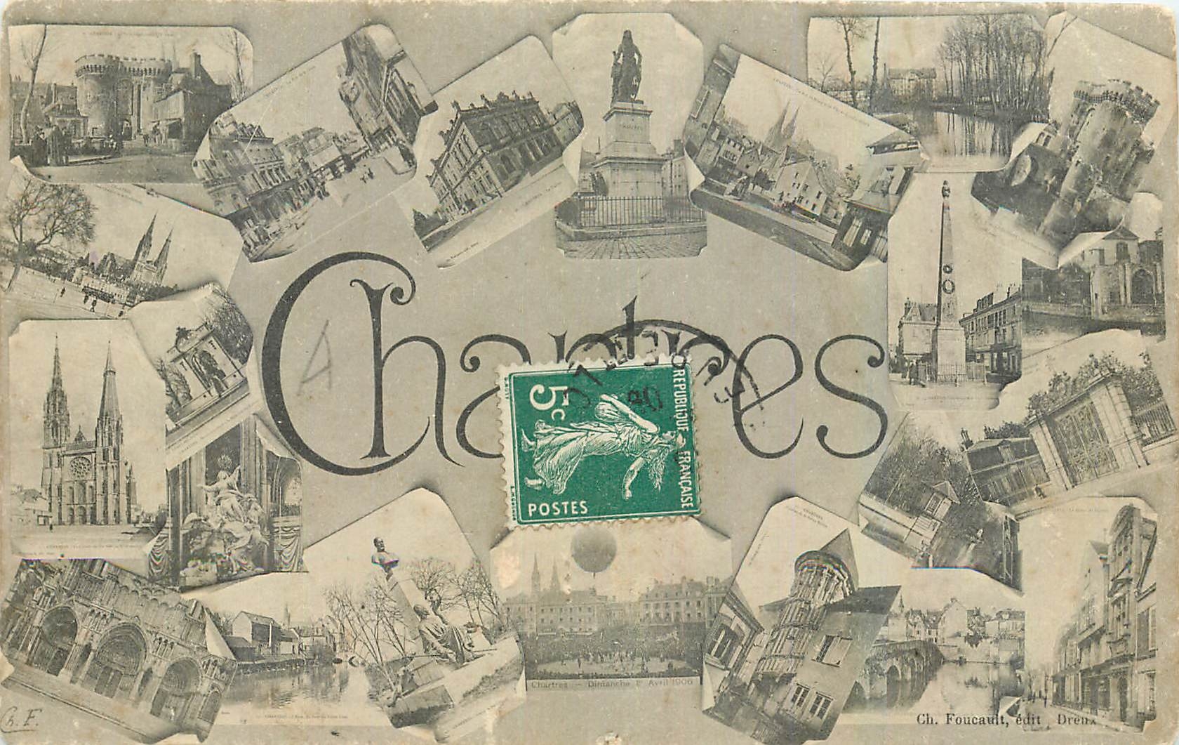 Châtres — collage de vues locales — Ch. Foucault, édit. Drenx