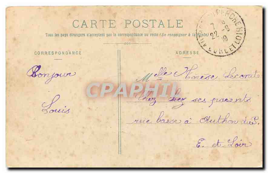 Châtres — collage de vues locales — Ch. Foucault, édit. Drenx — Achterkant
