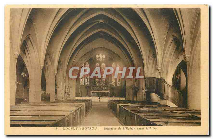 Nogent-le-Rotrou — Intérieur de l'Église Saint-Hilaire — Édition La Cigogne, Paris
