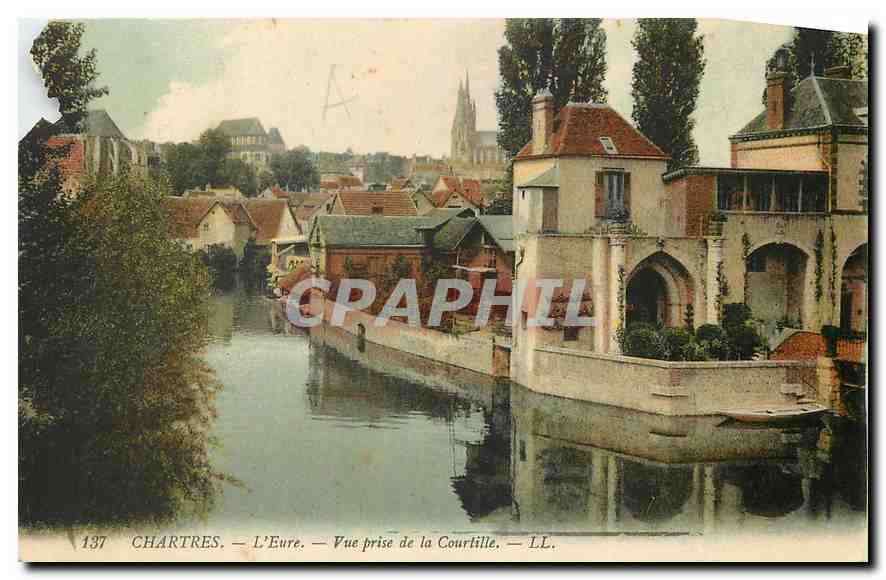 Chartres — L'Eure — Vue prise de la Courtille — LL.