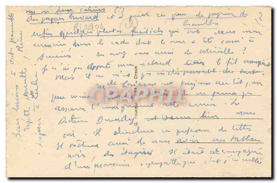 Sanatorium de Dreux (E.-et-L.) — Clinique Laënnec — Pavillon d'Entrée et Pavillon Pasteur - Isolés - Administration — Verso