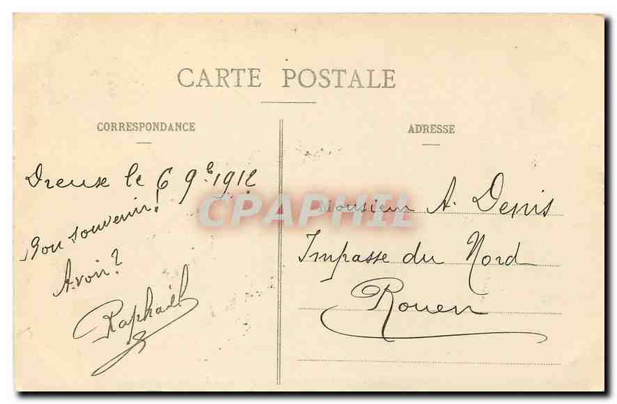 Dreux - Kapelle Saint-Louis - Grabstätte der Familie Orleans — Ch. Foucault, Verlag Dreux, Nr. 20 — Rückseite