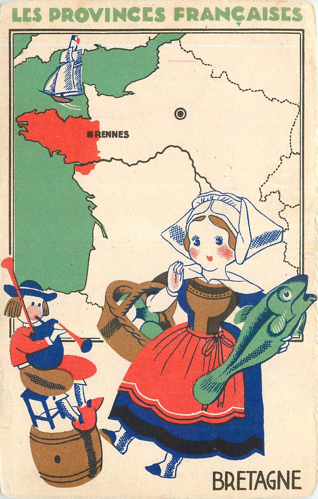 CPA Bretagne Les Provinces Francaises 