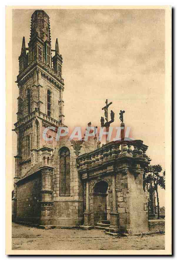 CPA Bretagne Lampaul Finistere l'Arc de Triomphe et l'Eglise 