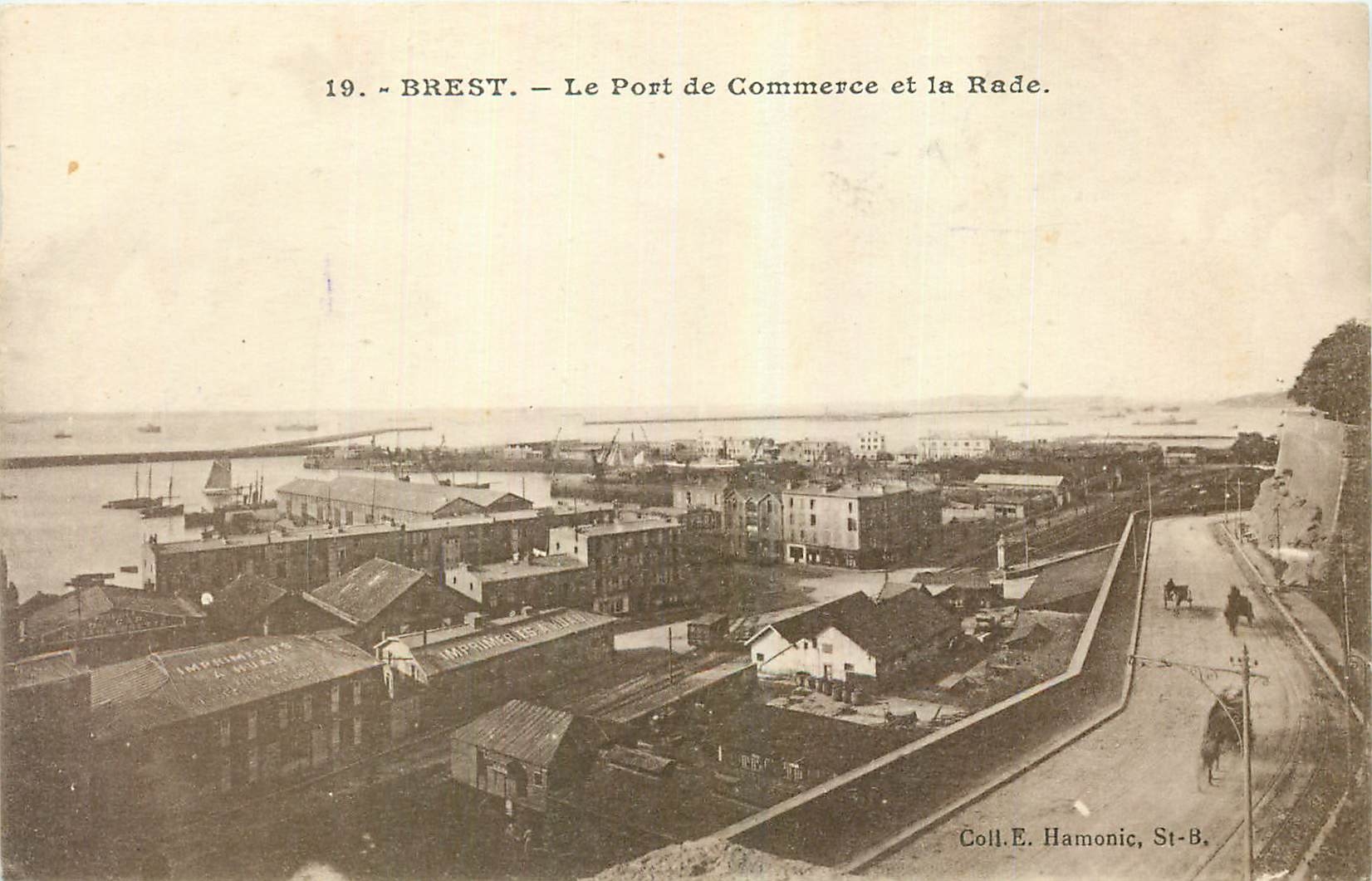 CPA Brest Le Port de Commerce et la Rade 
