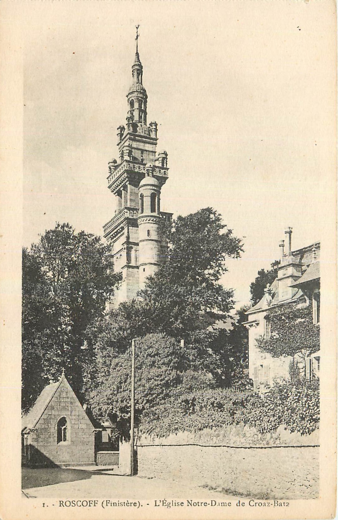 CPA Roscoff Finistere l'Eglise Notre Dame de Croaz Batz 