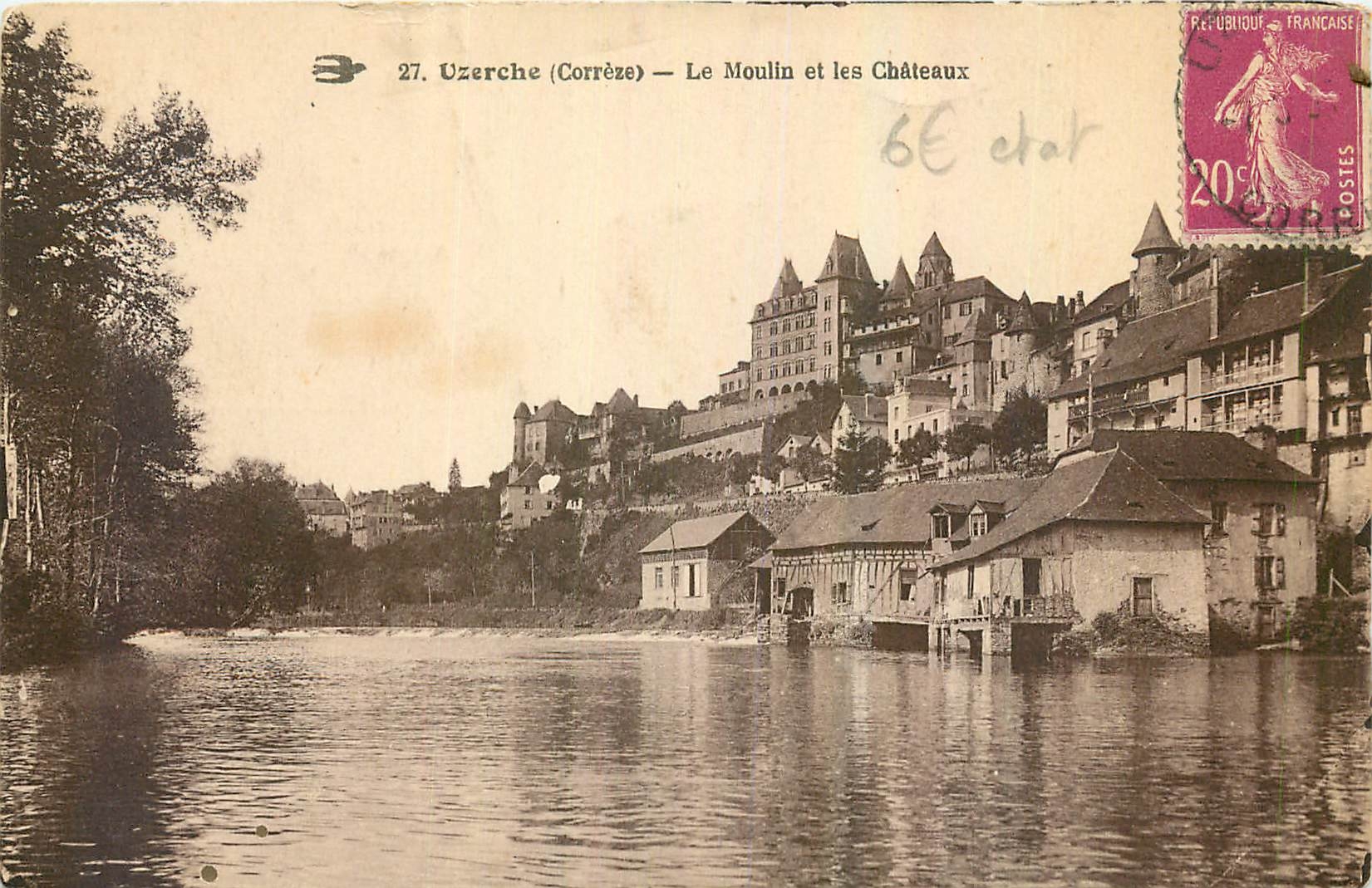 CPA Uzerche Correze Le Moulin et les Chateaux 
