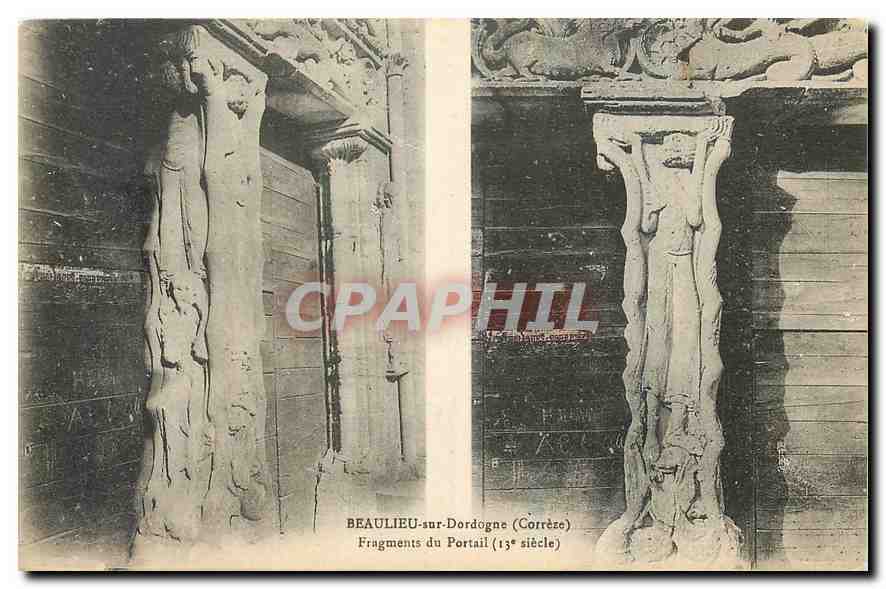 CPA Beaulieu sur Dordogne Fragments du Portail 