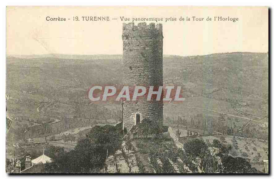CPA Turenne Vue panoramique prise de la Tour de l'Horloge 