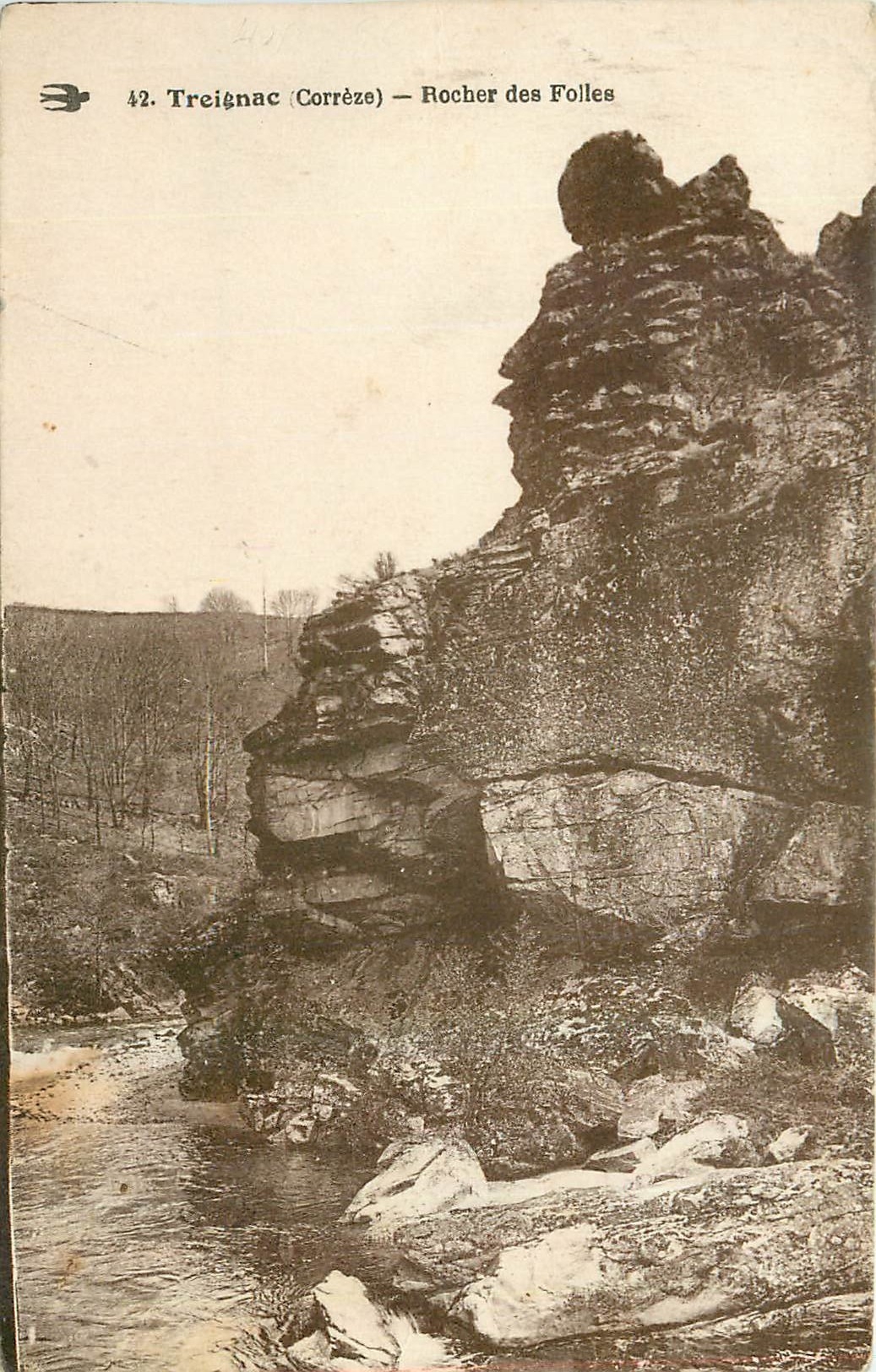 CPA Treignac Correze Rocher des Folles 