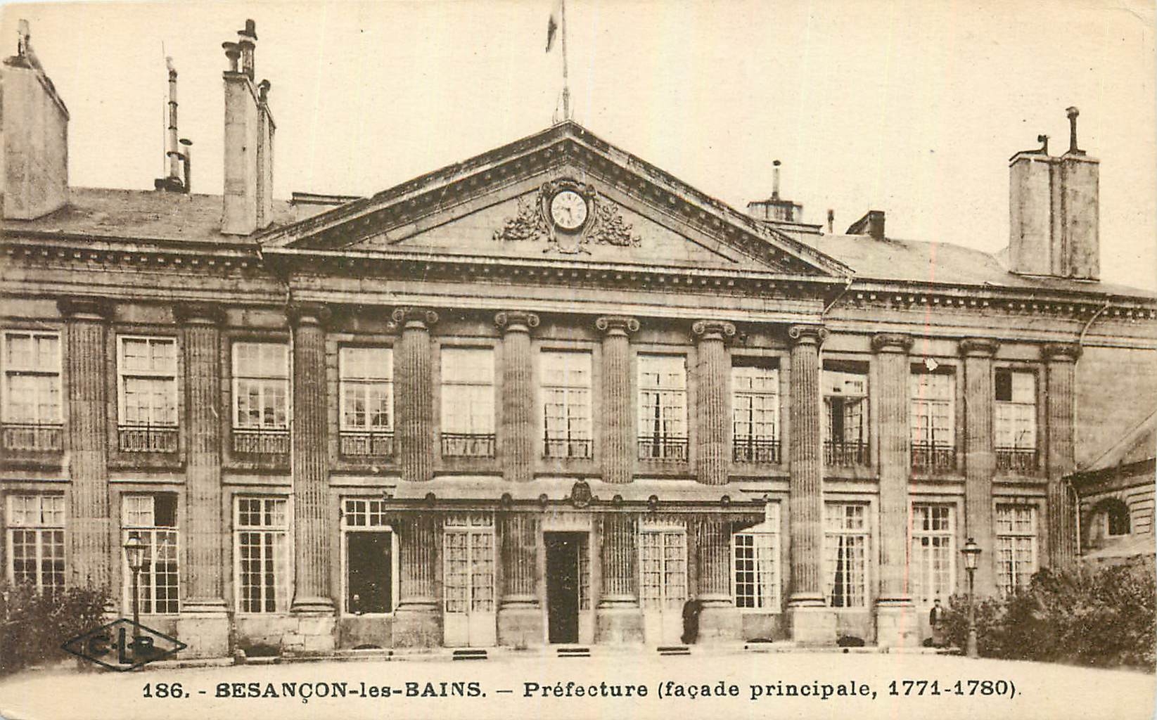 CPA Besancon les Bains Prefecture facade principale 