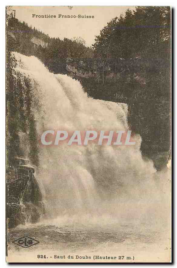 CPA Frontiere Franco Suisse Saut du Doubs 
