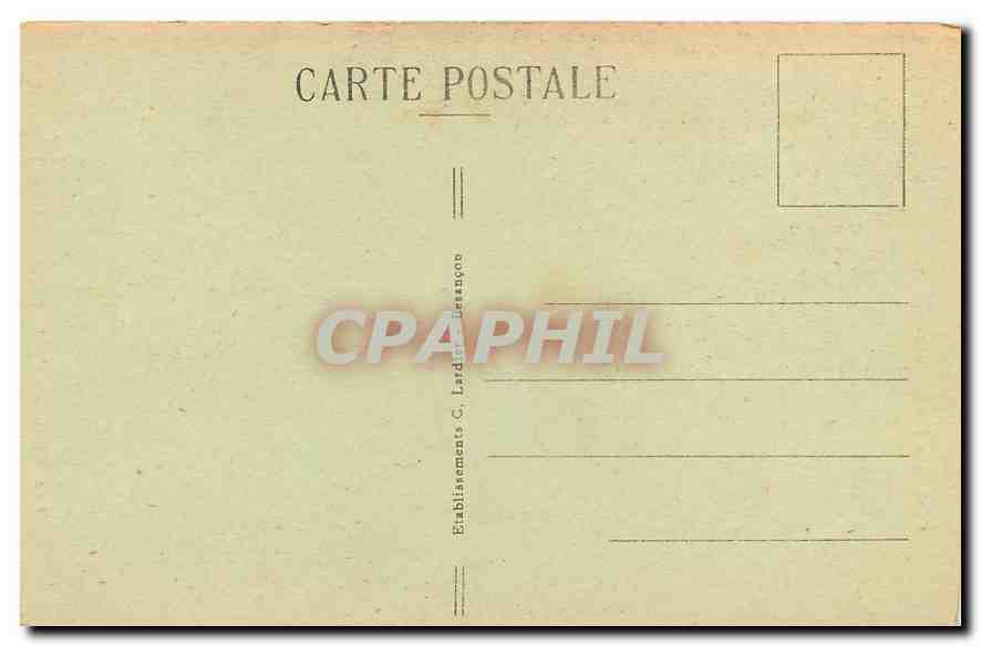 CPA Frontiere Franco Suisse Saut du Doubs  — Rückseite